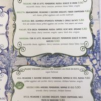 menu at C'era Una Volta Una Piada in Milan