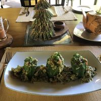 Starter: avocado filled bitter gourd.   at Koththamalli by Rohan in Negombo