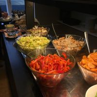 Salads at vegan brunch. at Havikkiruokaravintola Loop in Helsinki
