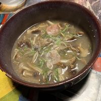 Enoki miso soup  at Donnet in Buenos Aires