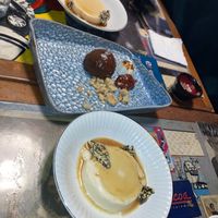 Flan and chocolate at Donnet in Buenos Aires