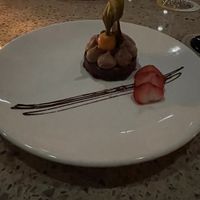 Hazelnut chocolate mousse cake  at Ike's Bistro in Oranjestad