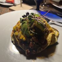 Corn chip entree   at Ike's Bistro in Oranjestad