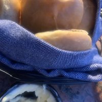 Vegan buns and butter  at Ike's Bistro in Oranjestad