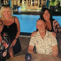 Happy vegan bellies!!!  at Ike's Bistro in Oranjestad