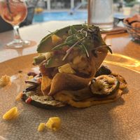 Stuffed Corn Chips and Avocado   at Ike's Bistro in Oranjestad