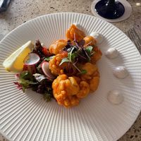Buffalo  cauliflower wings with ranch   at Ike's Bistro in Oranjestad
