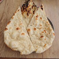 Garlic naan bread at Punjabi Restaurant in Pokhara