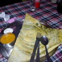 Spinach dosa at New Marwadi Restaurant in Pokhara