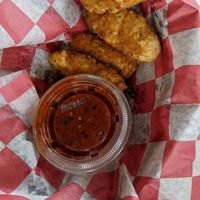 Vegan cheese sticks at Chattanooga Pizza Co in Chattanooga