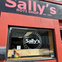   at Sally's Roti Shop in Kingston