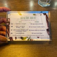 Healthy hour specials from 3-6pm everyday. Includes the vegan options  at Picazzo's  in Glendale