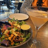 Vegan Mother Earth salad and contemporary cosmo  at Picazzo's  in Glendale