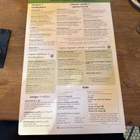 Menu as of June 3, 2025  at Picazzo's  in Glendale