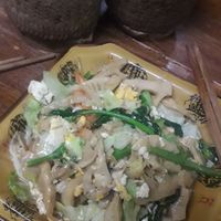 Fried bambou with eggs at Mama Lao in Nong Khiaw