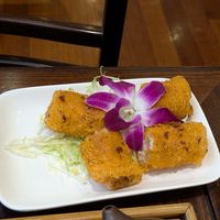 Deep Fried Vegan Prawn Roll with Vegan Cheese at LockCha 樂茶軒 - Admiralty in Hong Kong Island