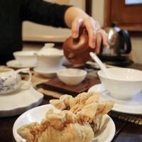 Crispy dumplings with a delicious filling. at LockCha 樂茶軒 - Admiralty in Hong Kong Island