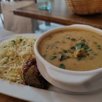 Crema de lentejas indias at Govinda in Barcelona