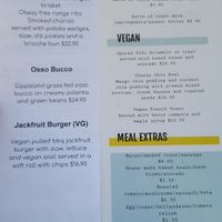 Menu at BT Dubs Cafe in Warburton