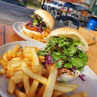 Jackfruit burger 👌 at BT Dubs Cafe in Warburton