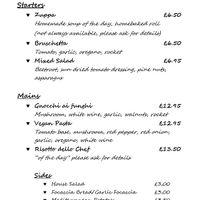 General Vegan Menu at Amore in Newcastle-under-lyme