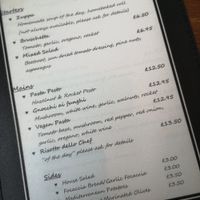 Menu at Amore in Newcastle-under-lyme