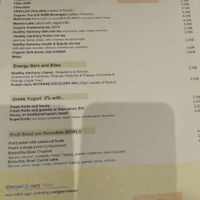 Menu at Healthy Harmony Piraeus in Piraeus
