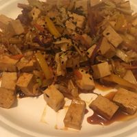 Spicy tofu at Chefnatura in Turin