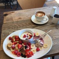 Half eaten “vegan pancake” at Rick's Diner in Oxford