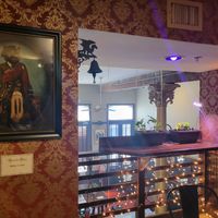 Upstairs dining area at Old Moon Deli & Pie in Galveston