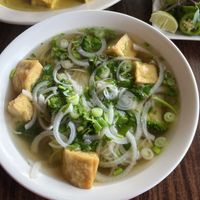 Vegetable Pho vegan broth  at Old Saigon Cafe in Houston