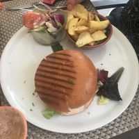 Crispy halloumi burger  at Bar Restaurant Chillers in Moraira