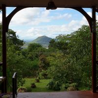 View from the restaurant veranda at Casa Rossa in Zomba