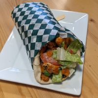 Buffalo chick'n wrap at Sprout in Nelson