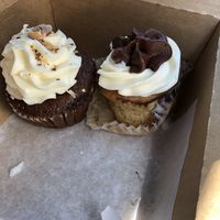 Carrot cupcake; marble cupcake at City Cakes Bakery & Cafe in Midvale