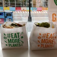 #EatMorePlants Copywriting & the view of Downtown Brooklyn at Next Level Burger - Brooklyn in Brooklyn