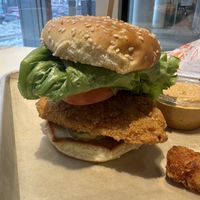 Crispy chicken sandwich  at Next Level Burger - Brooklyn in Brooklyn