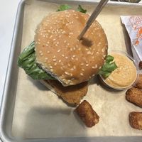Crispy chicken sandwich  at Next Level Burger - Brooklyn in Brooklyn