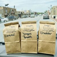 vegan popcorn (this is the small size) at Relish in Griffith