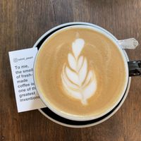 Latte with almond milk at Saint Pearl in Paris