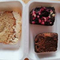 Selection of cakes/brownies at Meadow Road Coffee in Glasgow