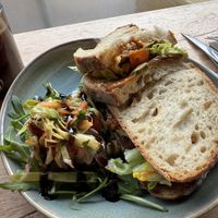 Bacon, a o and lettuce  #Veganuary at Meadow Road Coffee in Glasgow