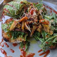 Seitan on toast at Meadow Road Coffee in Glasgow