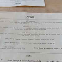 Breakfast menu at Look Mum No Hands in London