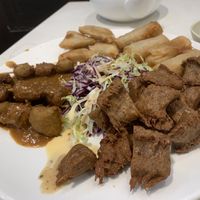 Appetiser shared plate  at Sino Vegetarian Restaurant 大中華素食 in Kowloon