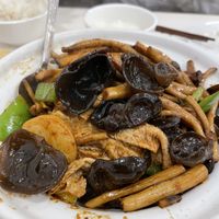 Bean curd sheets, black fungus and mushroomm  at Sino Vegetarian Restaurant 大中華素食 in Kowloon