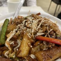 Rice rolls in XO sauce   at Sino Vegetarian Restaurant 大中華素食 in Kowloon