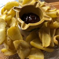 Roasted potatoes (bbq sauce) at Bar El Puntet in Alcoi