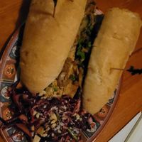 Bahn mi with cabbage salad at Chez Tao in Quebec