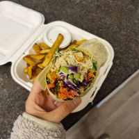Take out rainbow wrap at Bravocados in Tofino